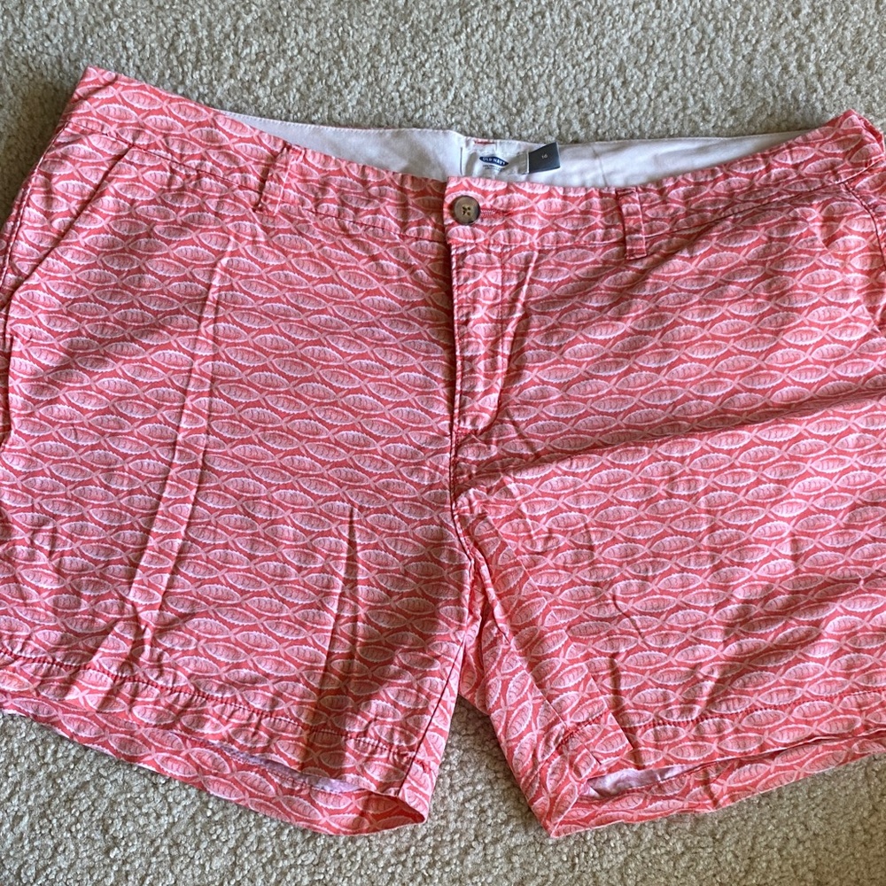 Pink Fish Pattern Shorts